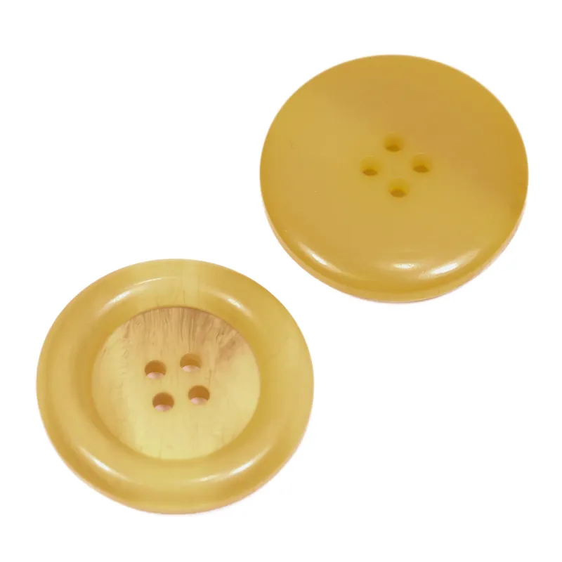 Preiswert Mantel Hornimitat Knopf hi-67-honig-gelb