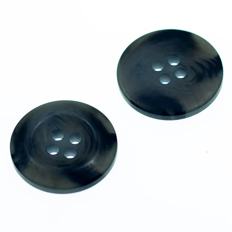 Hornimitat Knopf hi-74-grau Handgefertigt