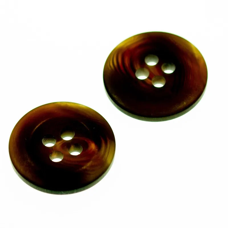 Kostenfreie Lieferung Hornimitat Knopf hi-74-schwarz-braun