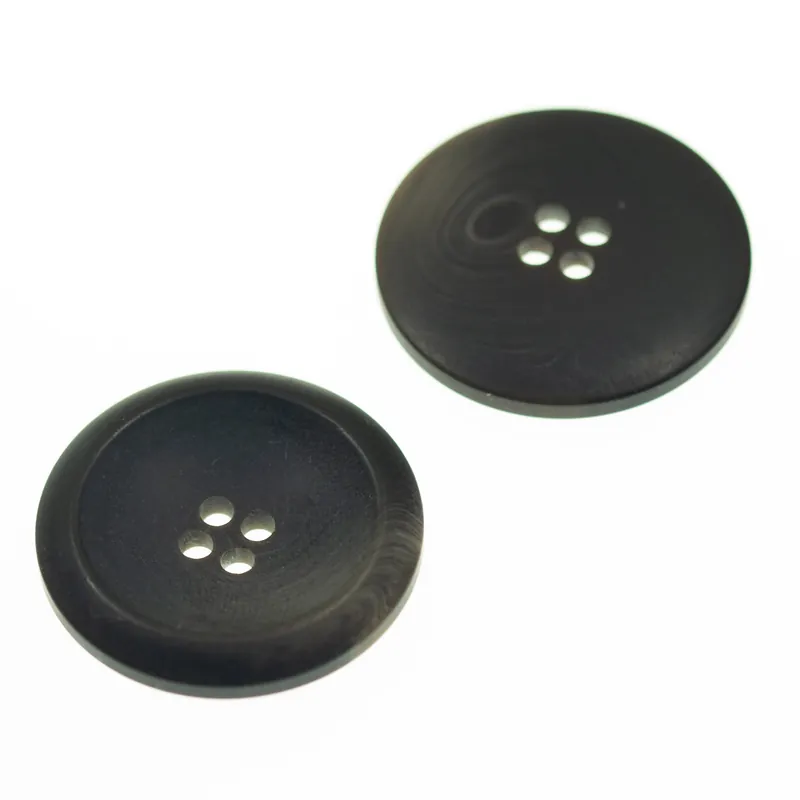 Super-Preis Hornimitat Knopf hi-75-schwarz-braun