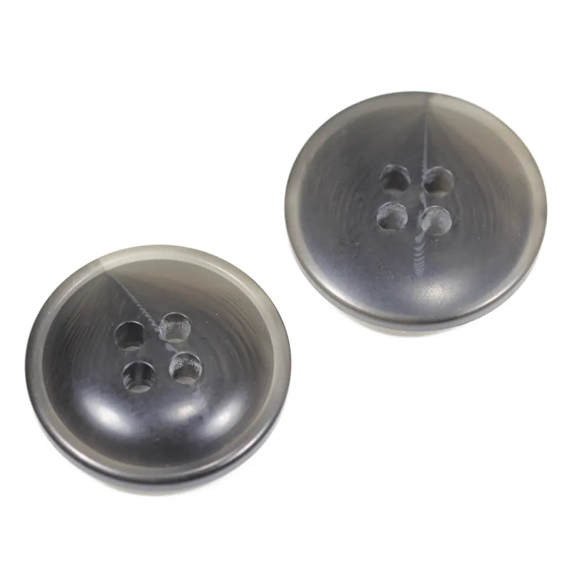 Geld-Zurück-Garantie Mantel Hornimitat Knopf hi-81-dunkel grau