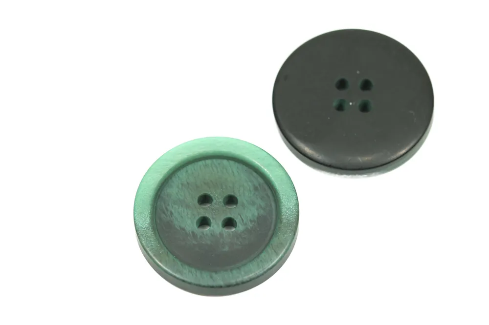 Meistverkauft Mantel Hornimitat Knopf hi-82-blau-gruen