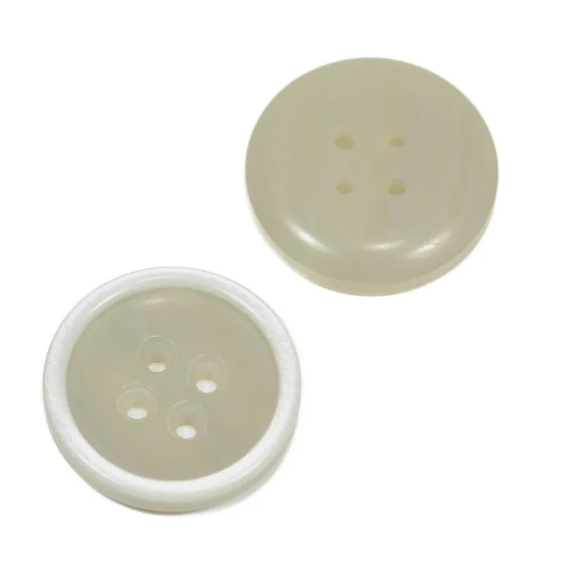 Neu Leichter Hornimitat Knopf hi-85-grau-creme