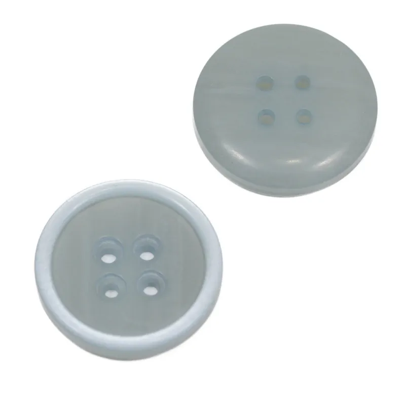 Solange Der Vorrat Reicht Leichter Hornimitat Knopf hi-85-hell-blau