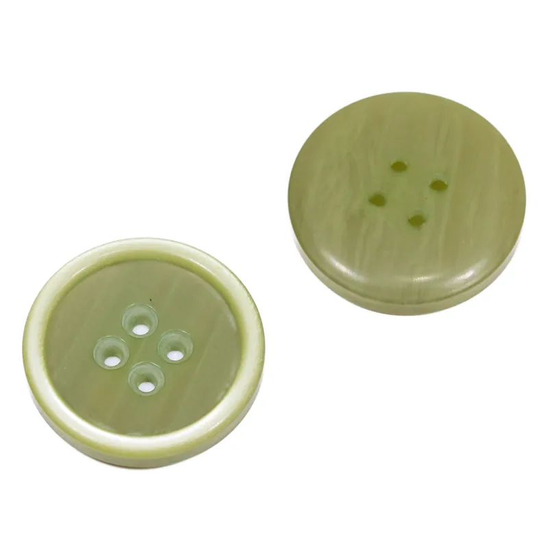 Neu Im Sortiment Leichter Hornimitat Knopf hi-85-hell-gruen