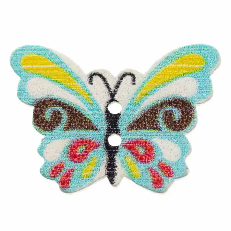 Top-Seller Holz Knopf Schmetterling hk-107-2