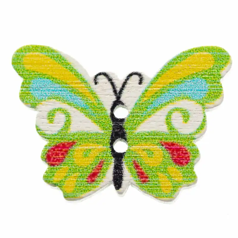 Holz Knopf Schmetterling hk-107-4 Premium