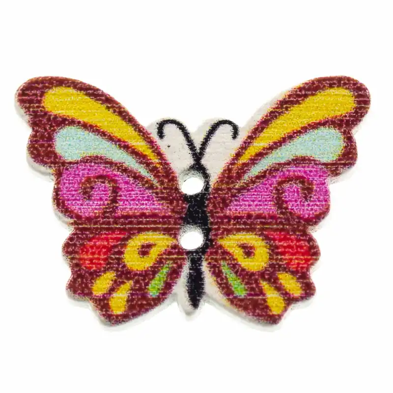 Exklusiv Holz Knopf Schmetterling hk-107-5