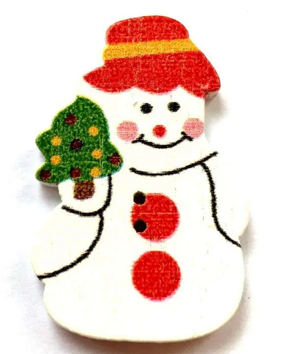 Holz Knopf Schneemann HK-111 Bestseller