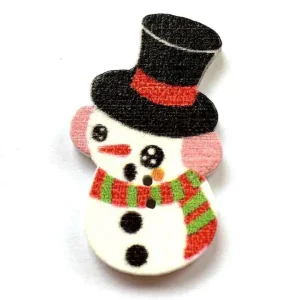 Holz Knopf Schneemann HK-133 Direkt Vom Hersteller