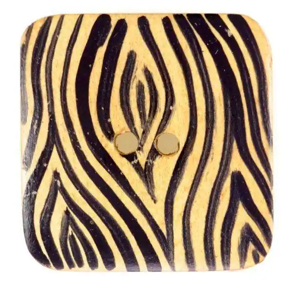 Heißes Angebot Holz Knopf mit Zebramuster HK-199