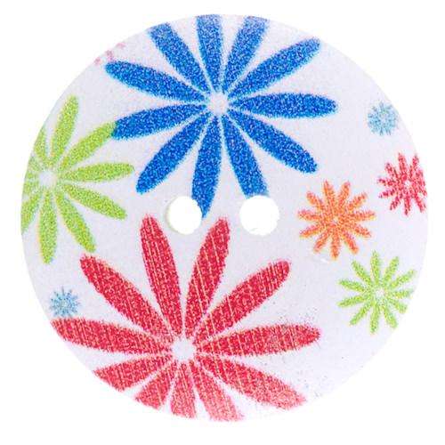 Ab Werk Holz Knopf mit Blumenmuster HK-6