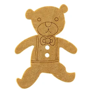 Premium Holz Knopf Teddybär HK-321