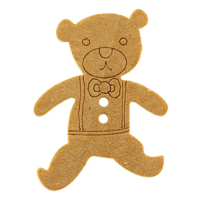 Premium Holz Knopf Teddybär HK-321