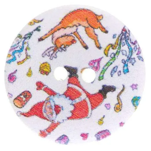 Aktuell Holz Knopf Weihnachts-Nikolaus Motive HK-354