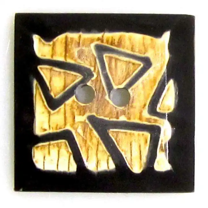 Direkt Vom Hersteller Quadrat Horn Knopf grün beige HK-406