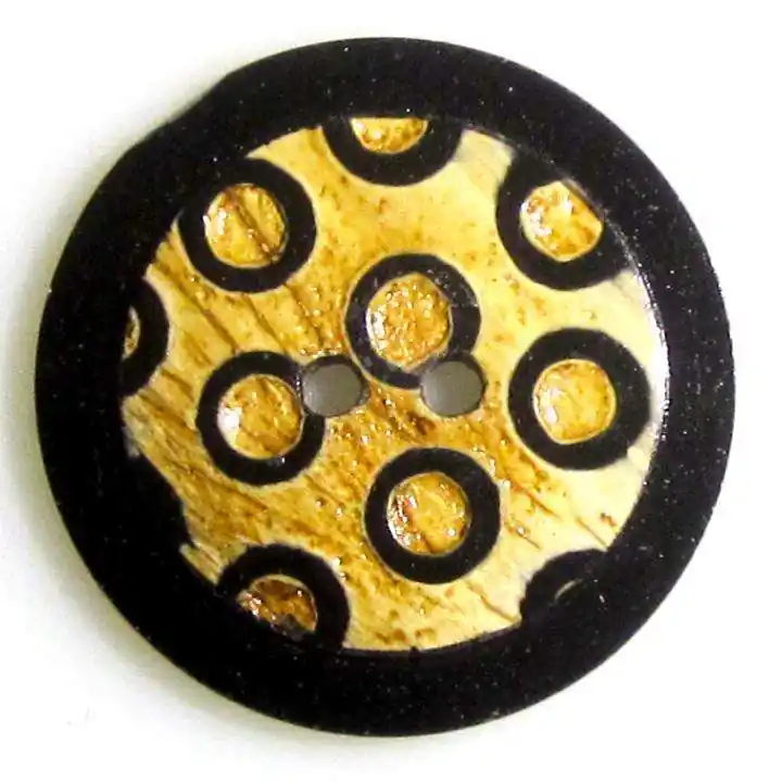 Abverkauf Horn Knopf beige HK-411