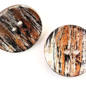 Beliebt Kokos Knopf farbig HK-420 Kupfer-silber