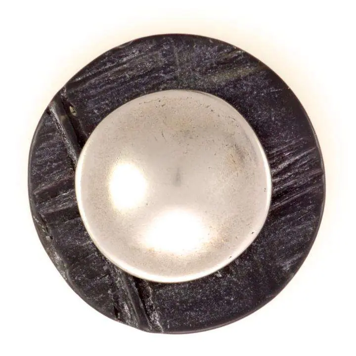 Ösen Knopf in Hornoptik mit Metalleinsatz HK-7s Weltweiter Versand