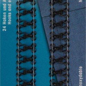 Federhaken und Augen MS-3 schwarz Geprüft