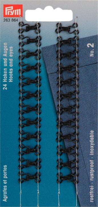 Federhaken und Augen MS-3 schwarz Geprüft