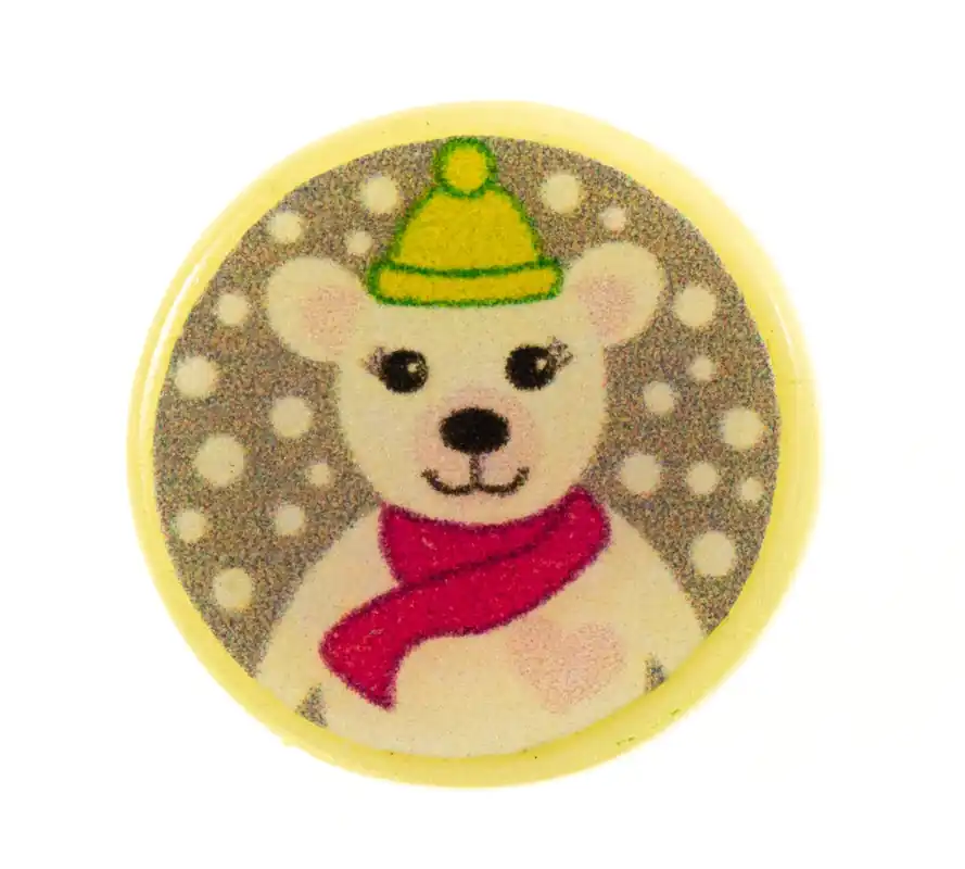 Saisonangebot Knopf Resin mit Eisbär Snowi