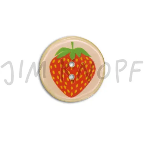 Knopf aus Cocos Erdbeere Rose Günstig