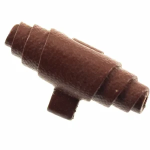 Preisknaller Knebel Knopf aus gerolltem Leder braun K-78-a