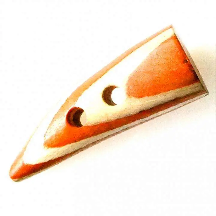 Handgefertigt Knebel Knopf Holz orange K-Holz 201