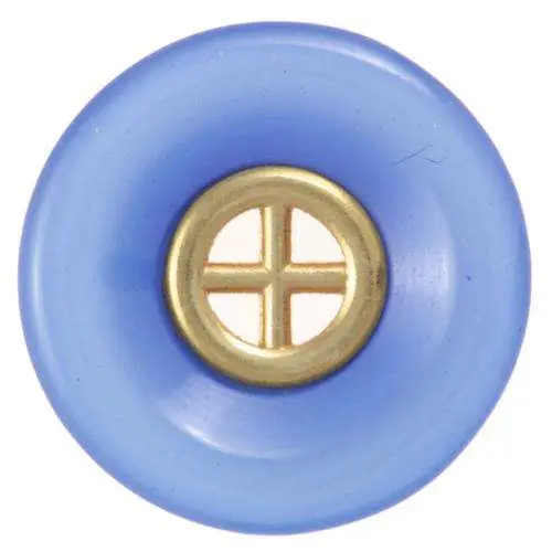 Knopf mit goldenem Metalleinsatz blau KBL-3 Schneller Versand