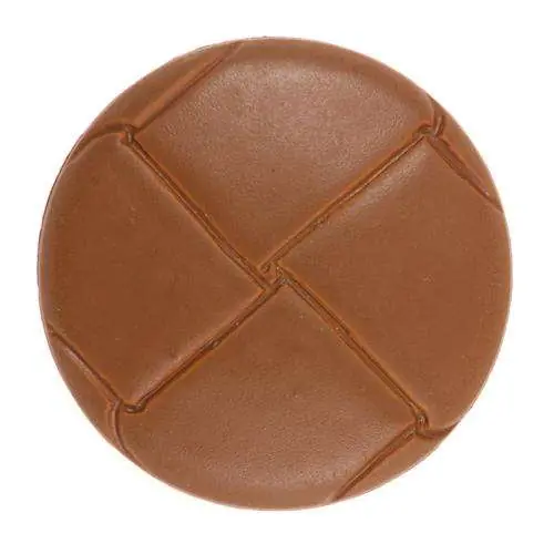 Exklusiv Leder Optik Ösen Knopf braun KBR-120-3