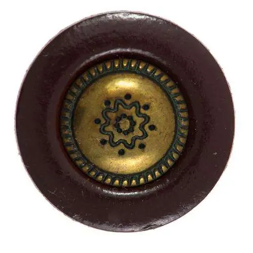 Knopf mit Metalleinsatz KBR-129 3 braun 26 Nur Für Kurze Zeit