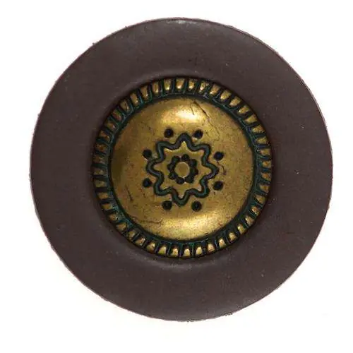 Ausverkauf Knopf mit Metalleinsatz KBR-129 4 braun 26