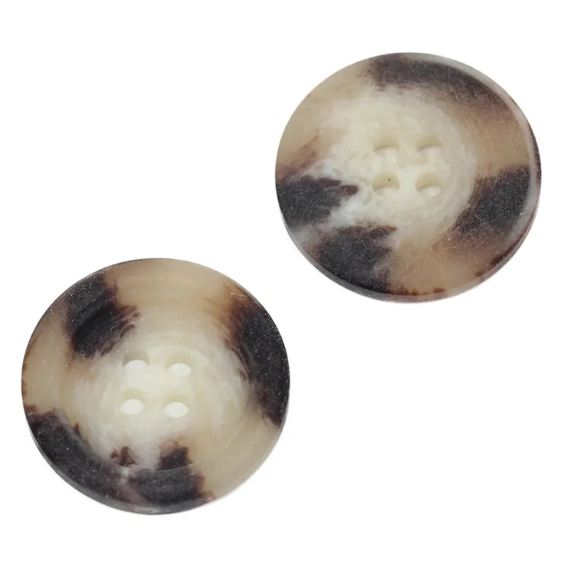 Top-Seller Hornimitat Knopf braun-beige KBR-61