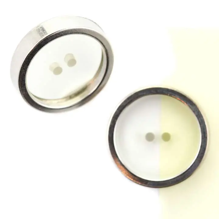 Top-Seller Transparenter Knopf-Silber-Glanz. KD-11