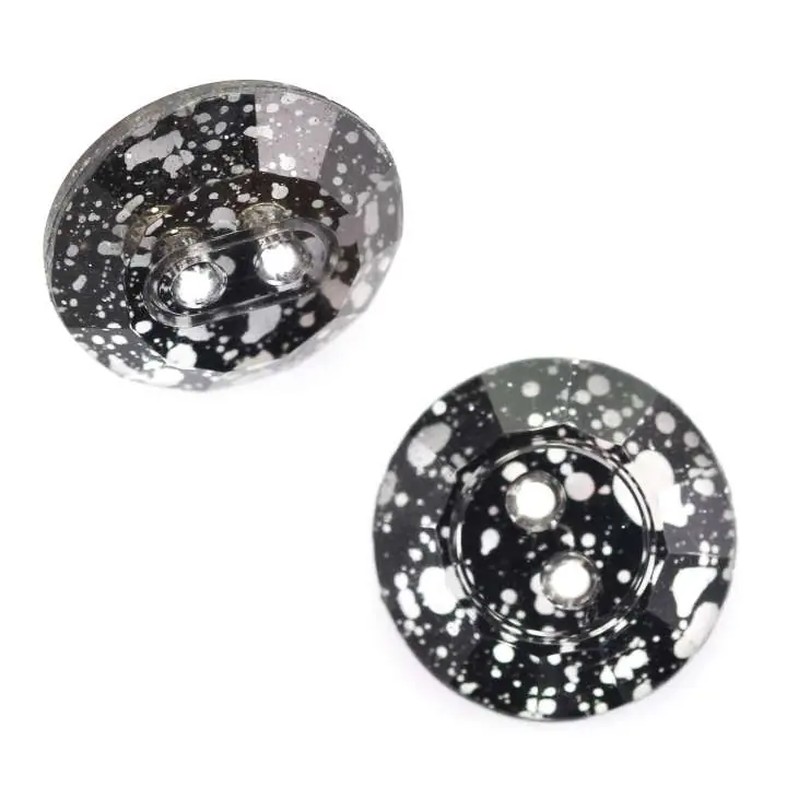 Geprüft Transparenter Knopf schwarz Silber KD-14