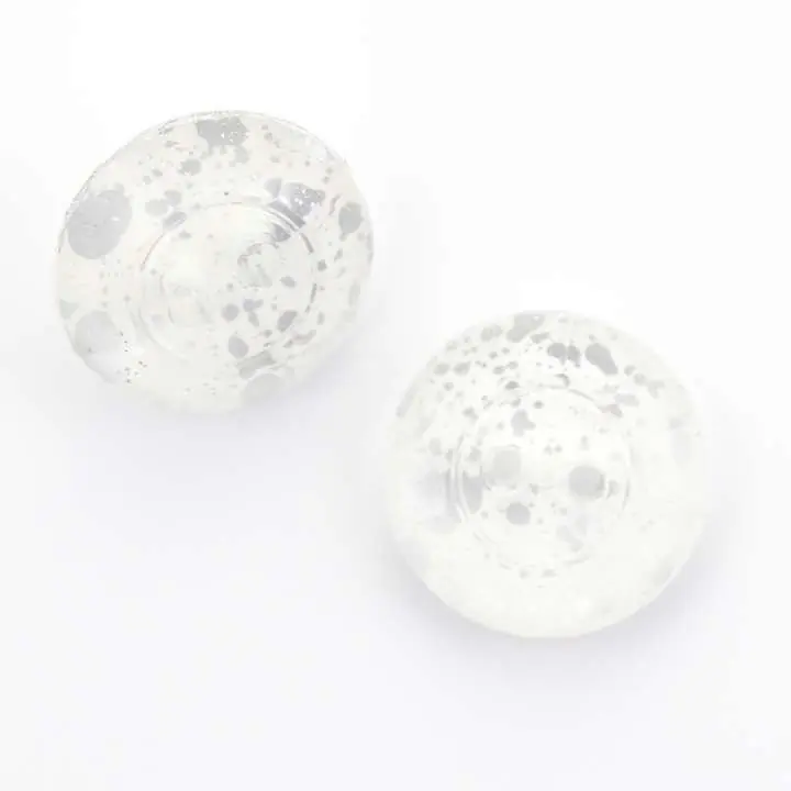 Transparenter Knopf weiß Silber KD-14 Geld-Zurück-Garantie