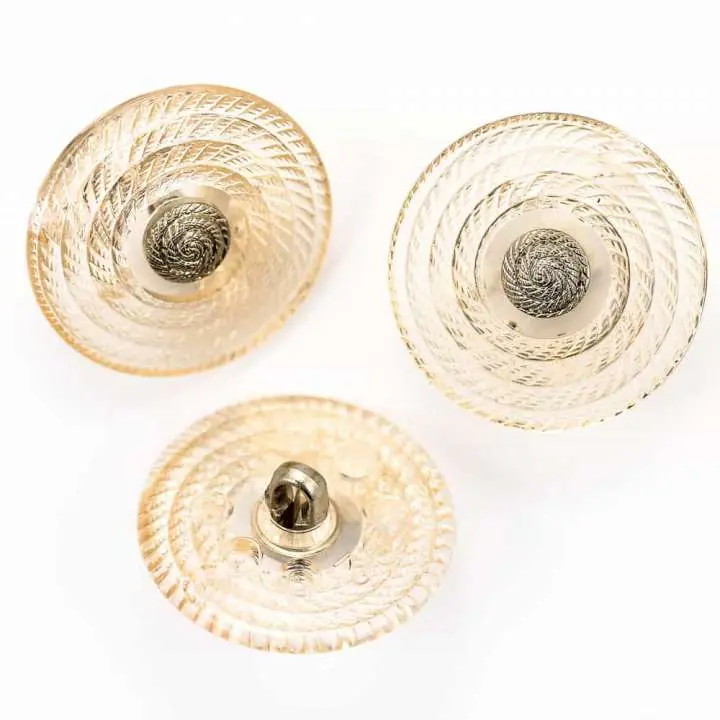 Versand Am Gleichen Tag Transparenter Knopf Rose Silber KD-15