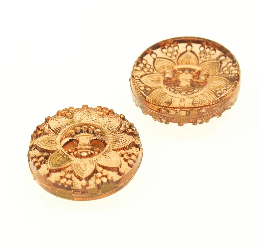 Transparenter Blüten Knopf KD-18-braun Angebot