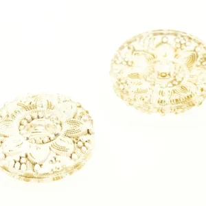 Mega-Angebot Transparenter Blüten Knopf KD-18-weiß-gold
