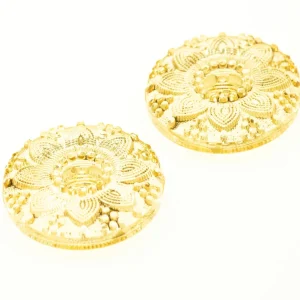 Großhandel Transparenter Blüten Knopf KD-18-orange