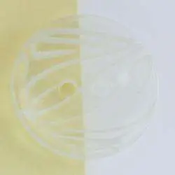 Transparenter Knopf mit weißem Muster KD 6 Preisreduziert