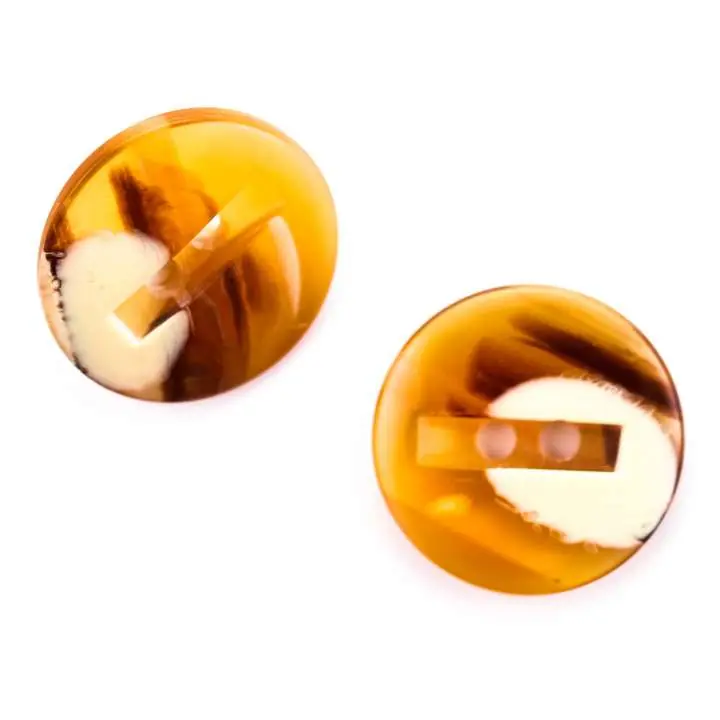 Transparenter Knopf braun KD-9 Neu