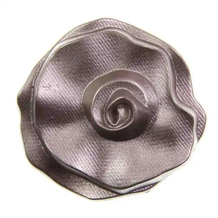 Solange Der Vorrat Reicht Blumen-Knopf mit Öse KG-157 – Kunststoff, silber, 12–25 mm