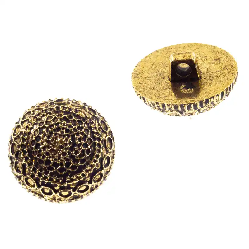 Ösen Knopf mit edler Musterung kgo-24-altgold Saisonangebot