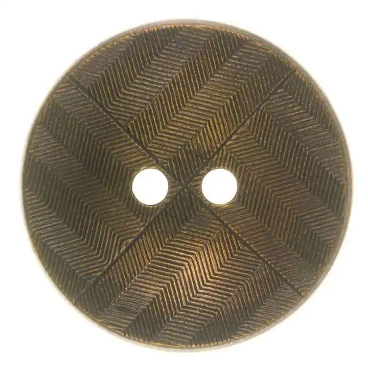 Aktuell Knopf mit feiner Musterung Messing KGO-28ag