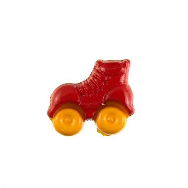 Kinder Knopf Rollschuhe KK-150-rot 5 Echt
