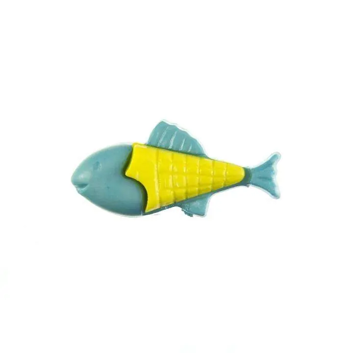 Kinder Knopf Fisch KK-151-blau-2 Neue Ware