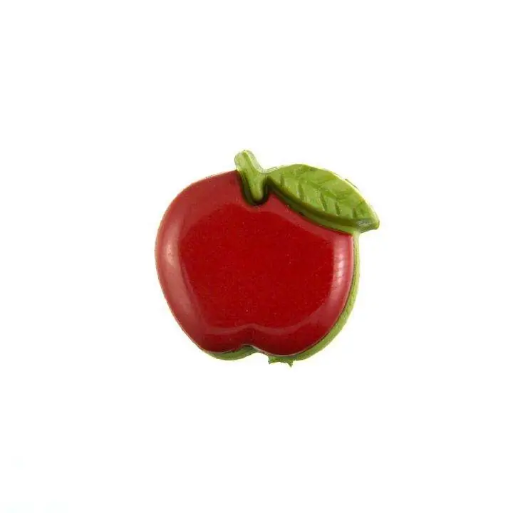 Kinder Knopf Apfel KK-154 rot 12 Preisreduziert