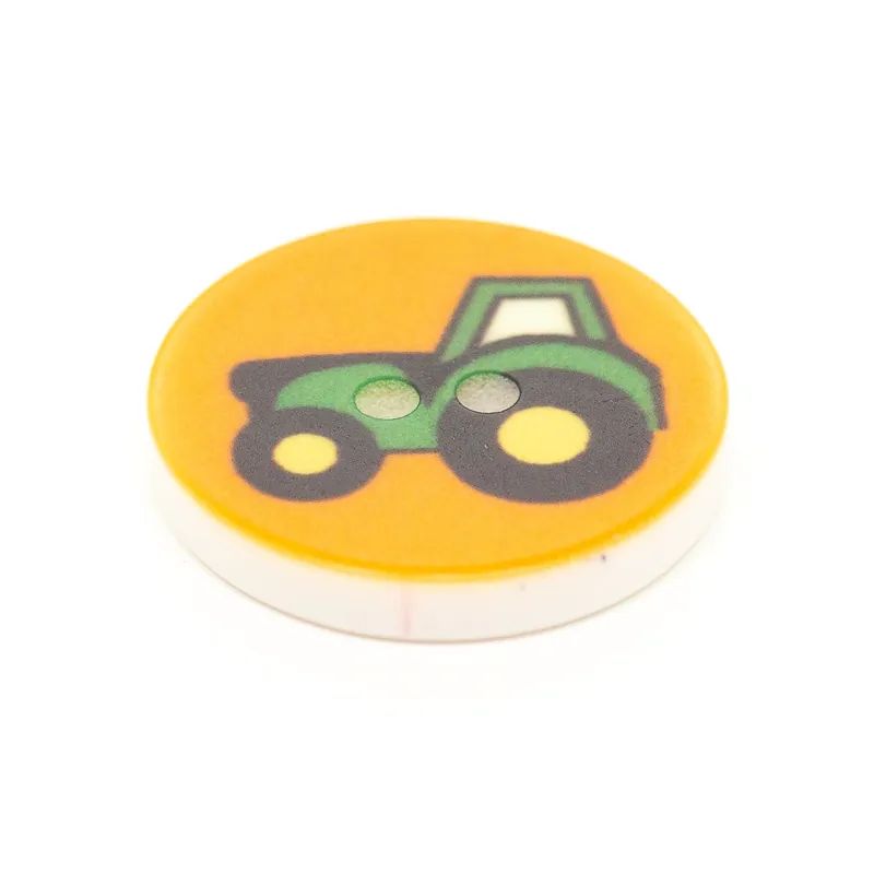 Kinder Knopf grüner Traktor kk-2-orange Versand Am Gleichen Tag
